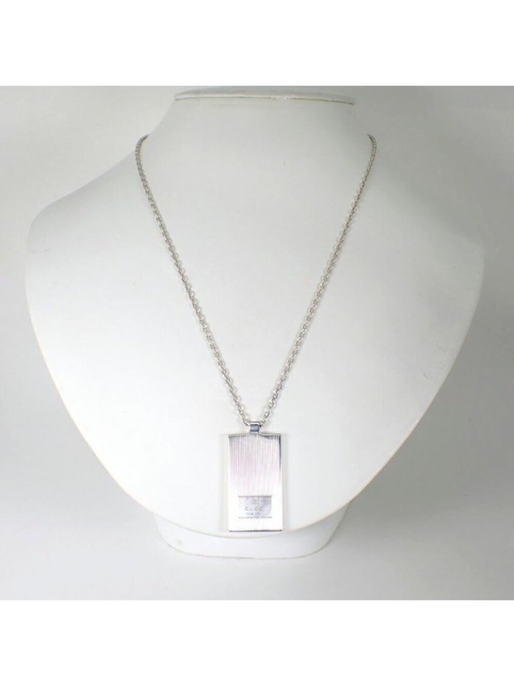 Gucci 925 Logo Plate Necklace - Picture 6 of 10
